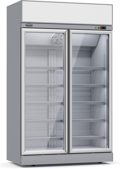 Combisteel Koelkast - 1000L - Wit - 0°C/+10°C - Geforceerd - 2 Klapdeuren - Wielen - 1235x710x2092mm - Horeca Koelkast