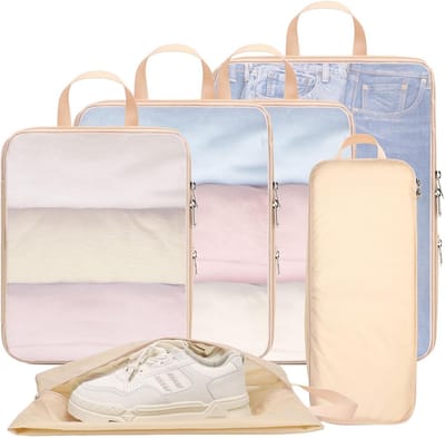 Compressie Verpakking Kubussen Reizen - 6 Delige Set Bagage Organisatoren