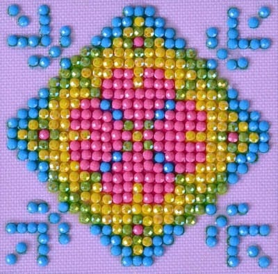 DIAMOND DOTZ Patchwork Mandala 2 - Diamond Painting - 428 Dotz - 8x8 cm