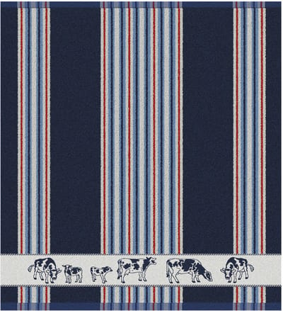 DDDDD Friesian Keukendoek - Set van 6 - Katoen - Gestreept - 50x55 cm - Badstof - Blauw