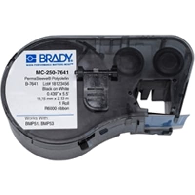 Brady MC-250-7641 tape krimpkous | zwart op wit | 11,15mm x 2,13m