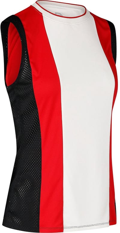 Robey Tennis Grand Slam Tank Top Dames - Wit / Rood / Zwart | Maat: XS