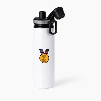 Hacebo® - liefste opa van de wereld waterfles met draaidop grijs - Opa - de liefste opa - verjaardagscadeau - verjaardag - cadeau - cadeautje voor opa - opa artikelen - kado - geschenk - gift - water fles - 850ML