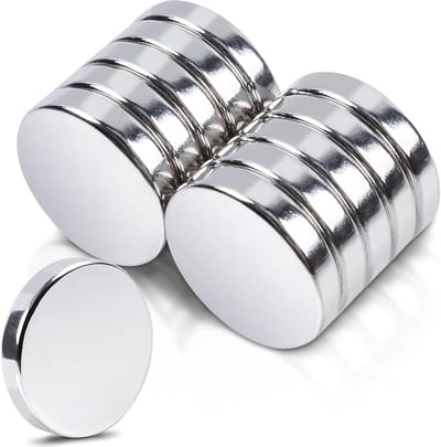Kleine ronde sterke neodymium magneten, 10 stuks van 14mm x 3mm voor koelkast, knutselen en foto's