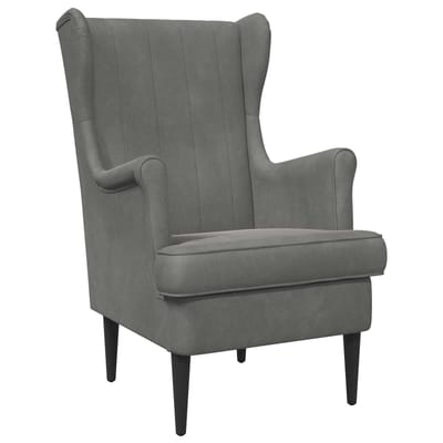 vidaXL - Fauteuil - Donkergrijs - Fluweel