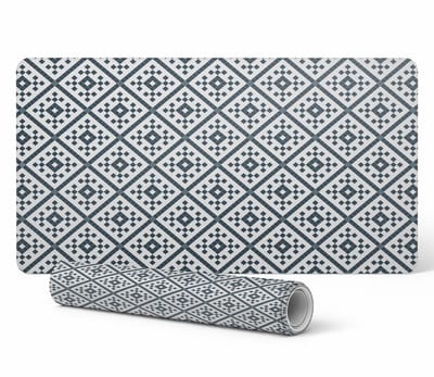 Duurzame gamingmat met geometrisch retropatroon, 90x45 cm