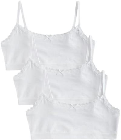 Next - Meisjes - Set van 3 crop tops met bandjes - Wit
