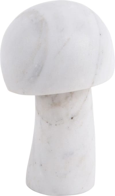 Present Time Ornament Mushroom Small - Wit - 7.5x7.5x14cm - Modern - Marmer