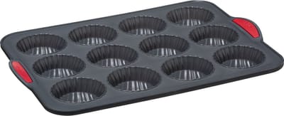 5Five Muffins en cupcakes bakken bakvorm/bakblik - 33 x 23 cm - voor 12x stuks - Siliconen