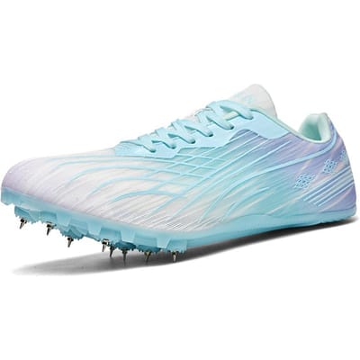 Nieuwe Spikes Hardloopschoenen Heren Dames Baan Atletiek Sneakers Antislip Atletiek Sneaker Unisex Lichtgewicht Trainingsschoenen 40 white