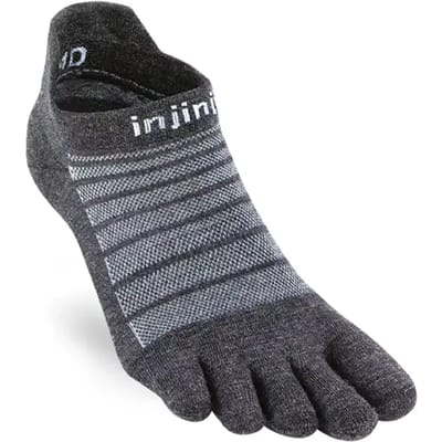 INJINJI | Run Lightweight No-Show Wool slate (Maat - S) | Teensokken