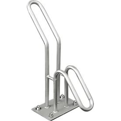 Fietsenrek, 1-zijdig, voor banden tot B 55 mm, B 220 x D 440 x H 450 mm, staal thermisch verzinkt, 1 parkeerplek, gemonteerd