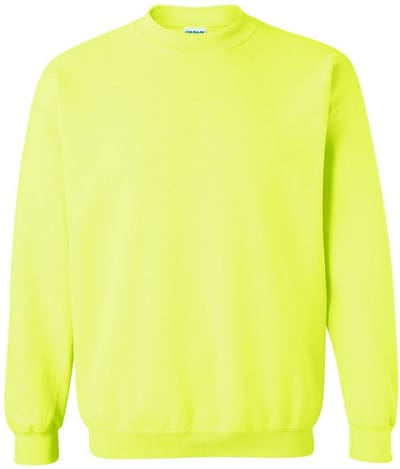 Gildan Zware Blend Unisex Adult Crewneck Sweatshirt voor volwassenen (Veiligheid Groen)