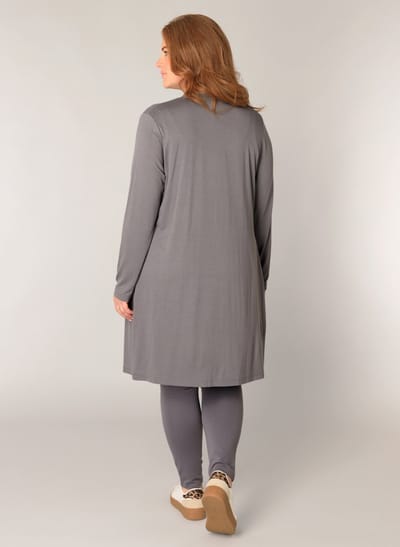 BASE LEVEL CURVY Ayla Long Vest - Dark Grey - maat 4(54/56)