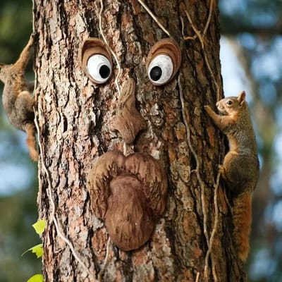 Buiten Boom Gezicht Beelden Oude Man Boom Knuffelaar Schors Geest Gezicht Decoratie Grappige Tuinkunst Boom Decor Buiten Tuin Creatieve Requisieten