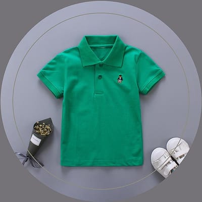 Pique Katoen Elastisch Zomer Kinderkleding Puur Katoen Kinder T-shirt met Korte Mouwen Effen Kleur voor Jongens en Meisjes 135cm gray