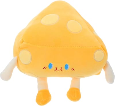 Schattig kaasvormig kussen van zacht pluche voor bank, auto en ontspanning - Comfortabel decoratief accessoire voor woonkamer en slaapkamer