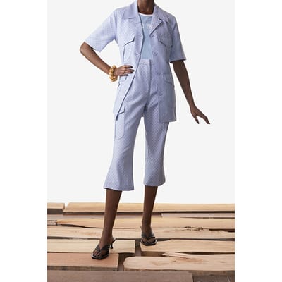 Daily Paper Light Blue Ki Blazer Maat: XS | Blazers Outlet | Dames | Blauw