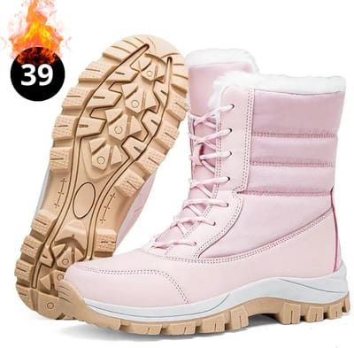 Nivard Snowboots - Sneeuwschoenen - Sneeuwboots - Dames - Wintersport - Ski - Skischoenen - Roze - 39 - Laarzen