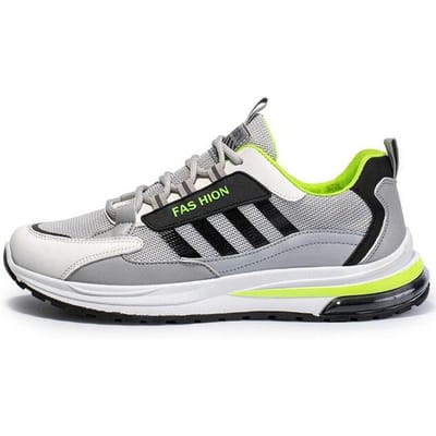 Chaussures de Course Tendance pour Hommes Baskets à Coussin d'Air Chaussures Décontractées Confortables Chaussures à Lacets Amortissantes pour Hommes Mode 41 gray