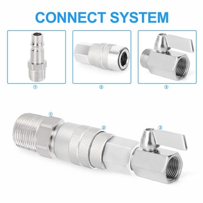 Dailygoods- Luchtplug 10 Stuks - Stalen Pluggen - BSP Draad - Pneumatische Stekkers - Snelkoppelingen - Hoge Kwaliteit - Pneumatische Stekker