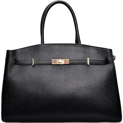 Anna Luchini Zwart Rundleer Tas