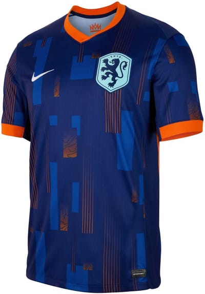 Nike Nederland Uitshirt OranjeLeeuwinnen 2024-2025 Heren - Voetbalshirt - S - Blue/Orange / Blauw Oranje - Dri-FIT - Supportersshirt