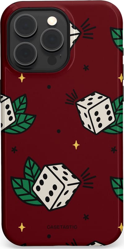 Casetastic Hoesje Geschikt voor Apple iPhone 15 Pro Max Magsafe - Stijlvolle Beschermende Duo-layer Case - Casino zes