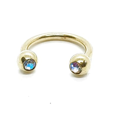 Goud Met Steentjes - Neus / Septum / Helix Piercing