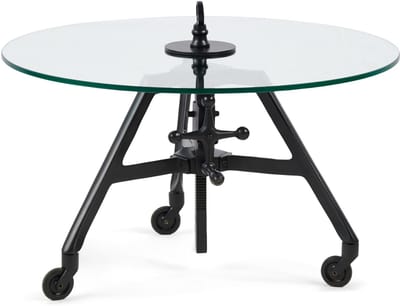 Riviera Maison Bricklane Coffee Table Dia 70 Black - Glas, IJzer - Zwart - 70.0x70.0x40.0 cm