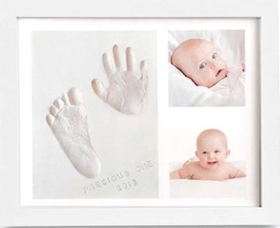 FEDEC Baby Fotolijst - Klei Afdruk Hand/Voet - Kraamcadeau - 3D Collage -
