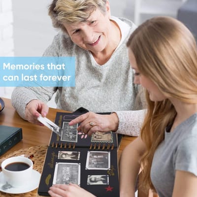 DIY-Scrapbookalbum — Inclusief 6 metallic stiften — Creatief scrapbook & fotoalbum — 40 vellen (80 pagina's) karton (290 x 205 mm) — Stevige hardcover & roestvrijstalen binding — Een bijzonder, gepersonaliseerd cadeau voor een dierbare