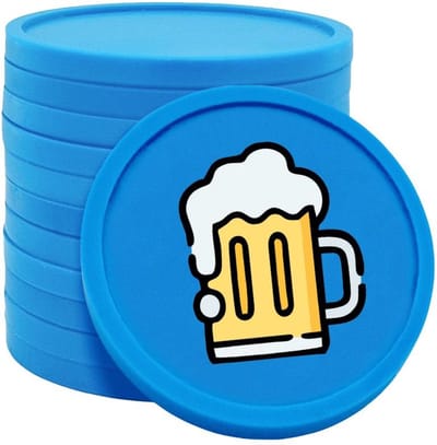 CombiCraft Biermunten / Consumptiemunten blauw - Ø29mm enkelzijdig bedrukt - 100 stuks