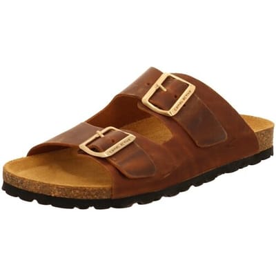 camel active Leren slipper met kurken voetbed - Maat womenswear-37 - Bruin