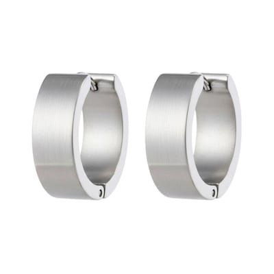 Aramat Jewels | Oorringen | Brede RVS Oorringen Glad Glanzend Zilverkleur 20mm | | | |7mm | Staal | Volwassenen | Verkleurd niet