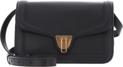 COCCINELLE Leren Schoudertas Avondtas Marvin Twist Smooth Handbag Noir Zwart