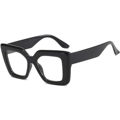 Designer Mode Zonnebril met Groot Montuur Dames Plastic Dames Groot Montuur Gegradueerd Zon Zonnebril UV400 gafas de sol mujer black