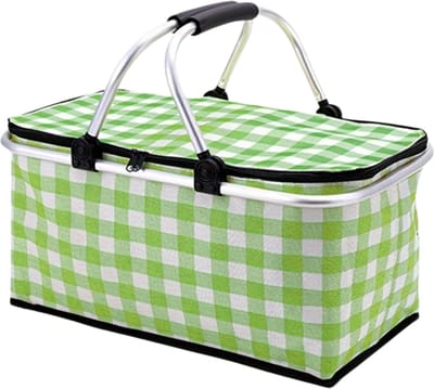 Bovista Picknickmand - Picknickmanden - Piknik - Pick Nick - Picknicktas - Mand - Lunchbox - Zomer - Groen