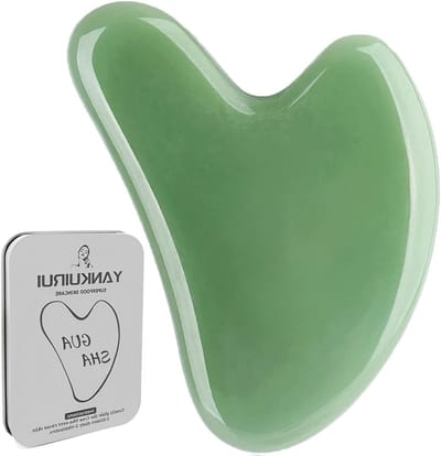 Gua Sha Massage Tool voor Gezicht en Lichaam, Jade en Metaal Scraping Board voor Huidverzorging en Acupunctuur, Perfecte Cadeau voor Vrouwen en Wellness Liefhebbers