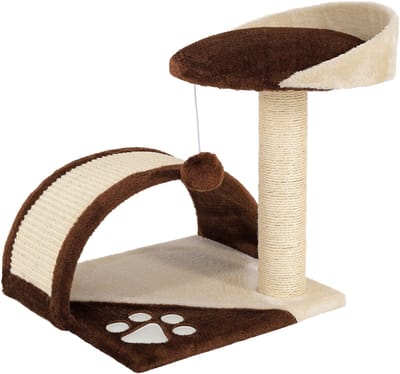 dibea Krabpaal klimboom kattenkrabpaal hoogte 43 cm bruin/beige