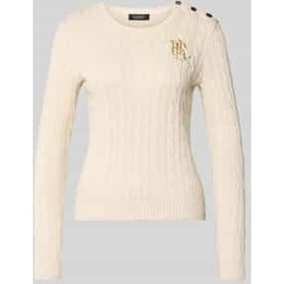 Gebreide pullover met Labelstitching en Knoopsluiting