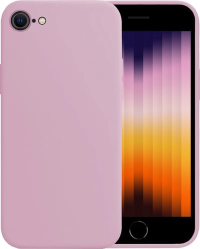 Hoesje - Geschikt voor Apple iPhone SE (2022) - Sterk & Shockproof - Siliconen Case - Hoes Cover - Telefoonhoes - Lila