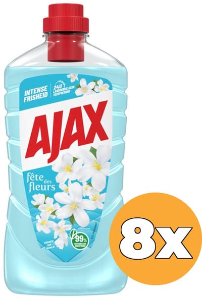 8x Ajax Allesreiniger Fete Des Fleurs Jasmin (8 x 1000 ml)