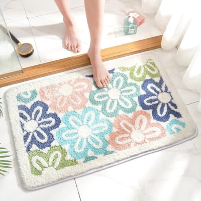 Leuke badmat voor badkamer antislip zachte badmat voor douches schattig pluche microvezel superabsorberend pluche tapijt voor 40 x 60 cm