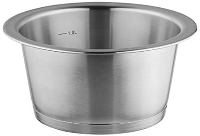 Inductie Kookpan 16 cm | Ruimtebesparend en Stapelbaar | Vaatwasmachinebestendig | Roestvrij Staal