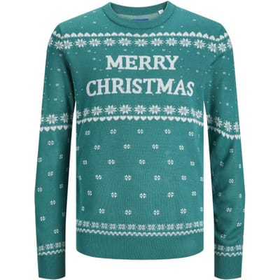 Jack & Jones Kersttrui Heren Gebreid JORHOLLY Groen - Maat M