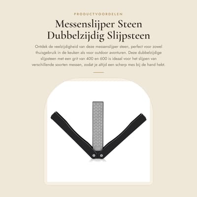 Dailygoods- Messenslijper Dubbelzijdig 400/600 Grit - Slijpsteen - Opvouwbaar Ontwerp - Keukenmessenslijper - Gemakkelijk te Gebruiken - Geschikt voor Diverse Gereedschappen