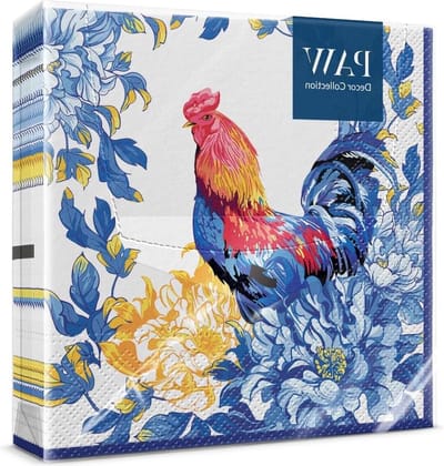 SnelShoppen - 20 Stuks 3-laags Papieren Servetten 33x33 cm - Ideaal voor Feesten, Verjaardagen, Familie-Bijeenkomsten - FSC en Ecolabel Gecertificeerd