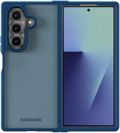 Hoesje Geschikt voor Samsung Galaxy Z Fold 7 - Matte Back Cover - Blauw