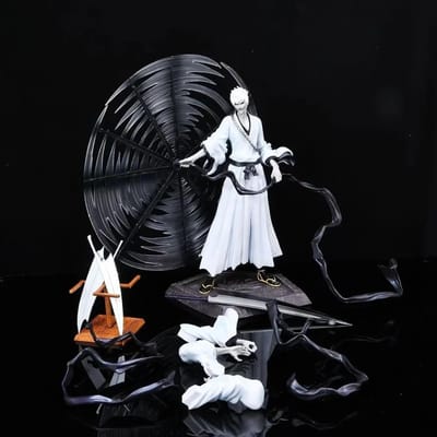 Mooie Bleach Wit Ichigo Gk Standbeeld Duizendjarige Bloedoorlog Draaiend Zwaard Verpakt Anime Actiefiguur Model Voor Anime Fans Verzameling black